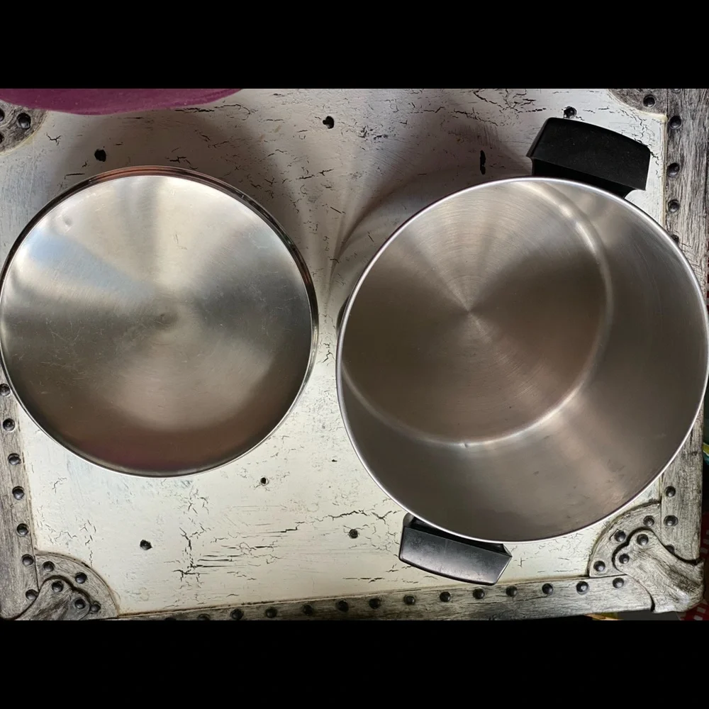 8 Qt Revere Ware Stainless Steel Stock Pot and Lid